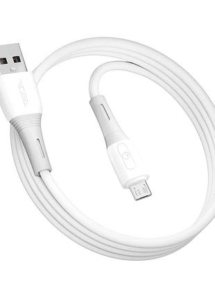 Кабель usb ridea rc-m113 micro 3a для быстрой зарядки и передачи данных длина 1м белый прочный и эластичный