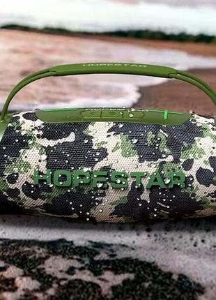 Портативная bluetooth колонка 35 вт 4400 мач aux usb ipx6 hopestar h53 армейский зеленый