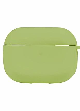 Футляр силиконовый с карабином для airpods pro 2 цвет 01.mint защитный легкий износостойкий