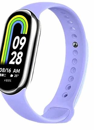 Ремінець силіконовий для xiaomi mi band 8 9 10 колір лаванда 120 мм 20 мм 10 мм