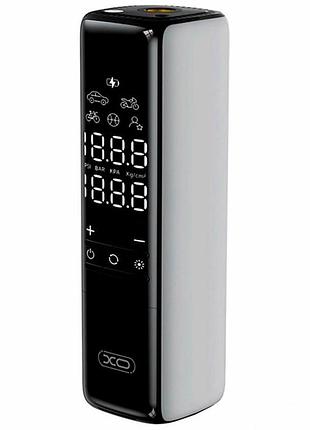 Автомобильный компрессор 120w 12v usb led фонарь черный xo cz017