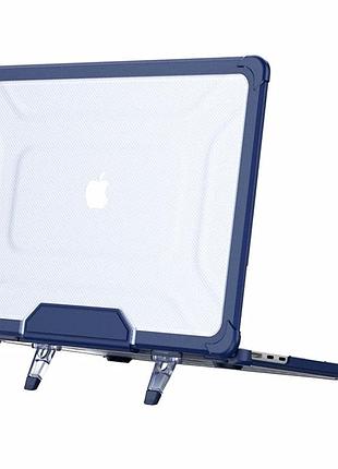 Накладка tpu і pc для macbook pro 13 дюймів 2018 2020 2022 navy з захистом від ударів і підставками