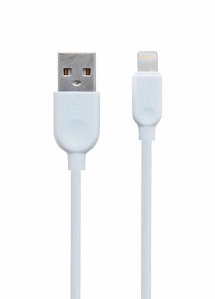 Кабель usb lightning 1 м borofone bx14 білий для заряджання та синхронізації пластиковий