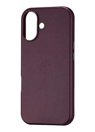 Чохол leather case з magsafe для iphone 17 шкірозамінників захист камери вишневий