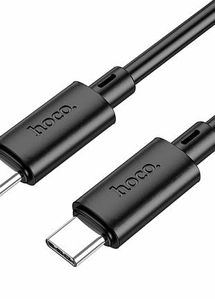 Кабель usb type-c to type-c 60вт 1м 3а для зарядки и синхронизации черный hoco x88 gratified