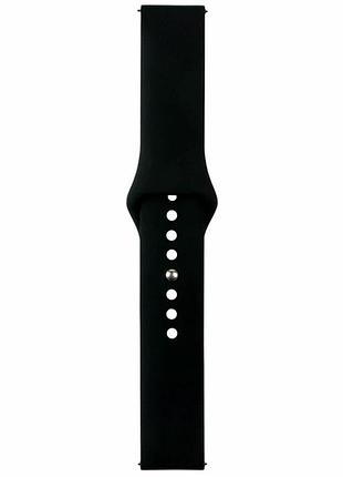 Ремешок универсальный 20mm силикон черный для samsung amazfit huawei