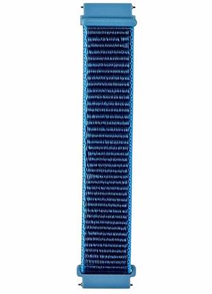 Ремешок nylon 22mm для samsung amazfit huawei с текстильной застёжкой цвет blue