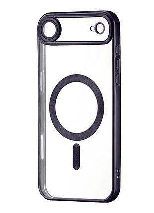 Чехол силиконовый ductil metallic edge с magsafe для iphone 17 air защита камеры черный