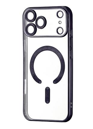 Чехол силиконовый ductil metallic edge с magsafe для iphone 17 pro max защита камеры черный