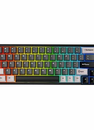 Игровая беспроводная клавиатура fantech atom pro66 mk919 red switch черный 66 клавиш usb type-c argb подсветка