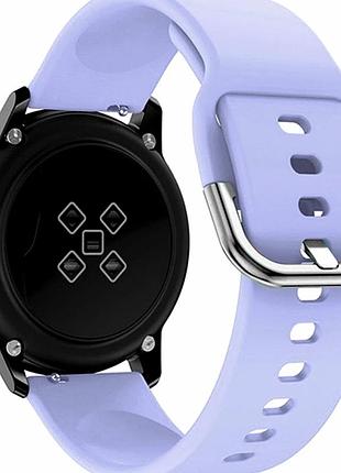 Ремешок универсальный 20мм силиконовый для смарт часов samsung amazfit huawei цвет elegant purple