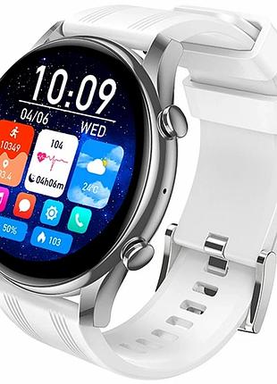 Смарт-часы hoco y38 amoled 1.43 дюйма bluetooth 5.3 серебристый для мониторинга активности и связи