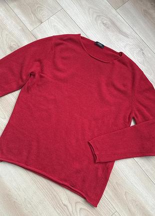 Вовняно кашеміровий червоний светр