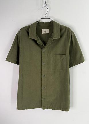 Folk relaxed soft short sleeve collar shirt m size