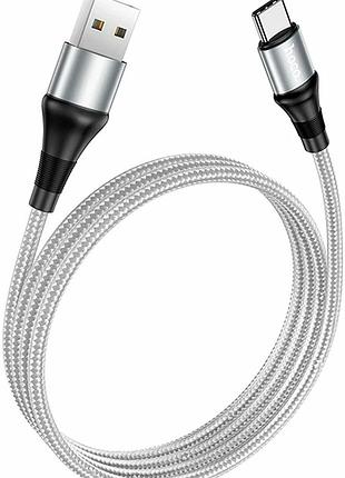 Кабель usb type-c 3а 1м серый hoco x50 excellent для зарядки и синхронизации устройств