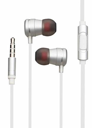 Вакуумные наушники hoco m16 ling sound металл 3,5 мм с микрофоном комплект сменных амбушюр