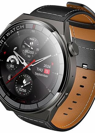Смарт часы hoco y35 1.46 дюйма bluetooth 5.3 черный для спорта и здоровья