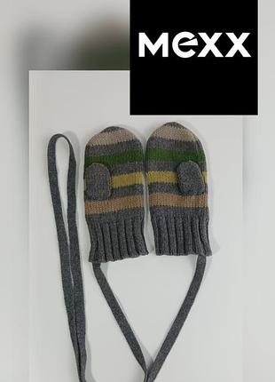 Дитячі бавовняні рукавички mexx на мотузочку | 100% бавовна оригінал оригінальні рукавички
