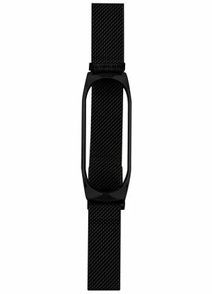 Ремешок milanese loop для xiaomi mi band 7 металл серый магнитная застежка