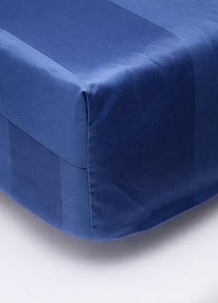 Простирадло на резинці moon&star royal blue satin stripe 80х190х10 см (ms-850005221)