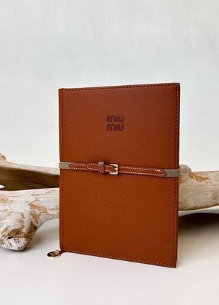 Miu miu gift collection нотатник блокнот органайзер planner щоденник у шкіряній обкладинці