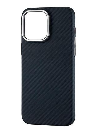 Чохол накладка luxo free air carbon з magsafe для iphone 15 pro max полікарбонатний чорний із захистом камери