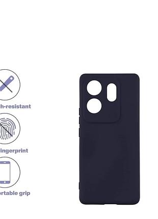 Чехол силиконовый full camera для infinix zero 30 4g с микрофиброй внутри защитный темно-синий 2