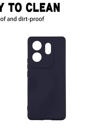 Чехол силиконовый full camera для infinix zero 30 4g с микрофиброй внутри защитный темно-синий 5