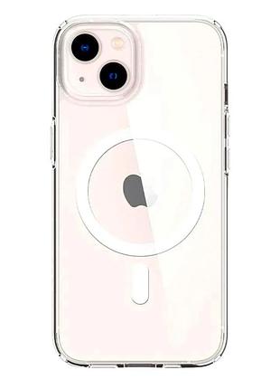 Чехол tpu pc ultra hybrid с magsafe для iphone 13 прозрачный с защитой камеры