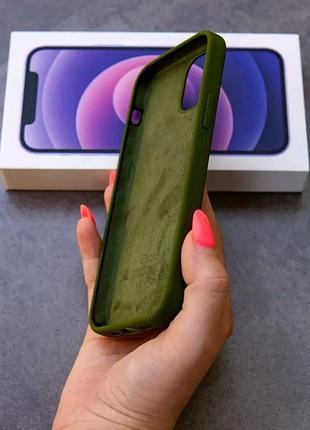 Чехол силиконовый silicone case для iphone 11 pro max с микрофиброй внутри защитный 71.cyprus green 6