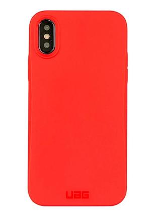 Чехол противоударный uag outback для iphone xs max силиконовый с максимальной защитой красный
