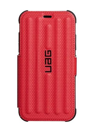 Чехол-книжка uag metropolis для iphone 11 pro силиконовый и кожзам защита камеры красный