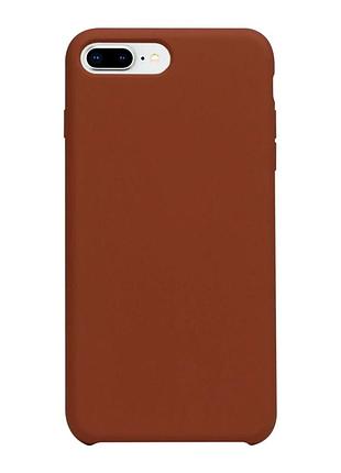 Чехол силиконовый soft case для iphone 7 plus 8 plus классический защитный коричневый 33.brown