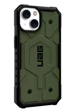 Чехол противоударный uag pathfinder для iphone 14 plus термопластичный полиуретан защита камеры зеленый 3