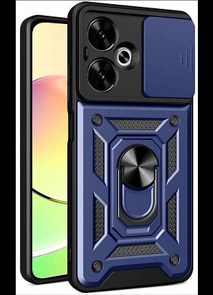 Чехол противоударный armor guard shield для motorola moto g24 power с защитой камеры dark blue