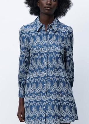 Сукня плаття сорочка прошва zara