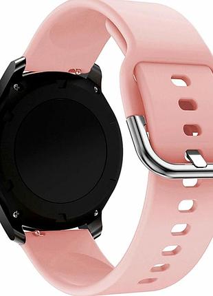 Ремешок универсальный 20мм силикон pink sand для смарт часов samsung amazfit huawei
