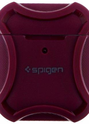 Футляр tpu spigen durapro flex з карабіном для airpods 1 2 bordo