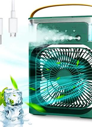 Портативный настольный мини-кондиционер с led подсветкой mini cooling fan ac9418, работающий от usb вентилятор