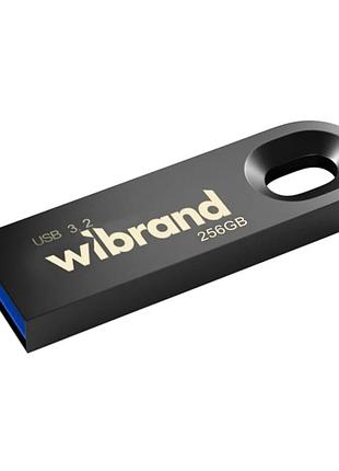 Usb флешка wibrand 256gb для хранения данных с высокой скоростью передачи usb 3.2 серый корпус металлический