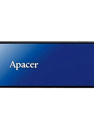 Usb флешка apacer ah334 64gb синий компактный накопитель для хранения данных документов фото видео