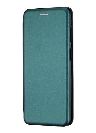 Чехол-книжка standart для samsung a12 m12 полистироловый защитный темно-зеленый 360 градусов