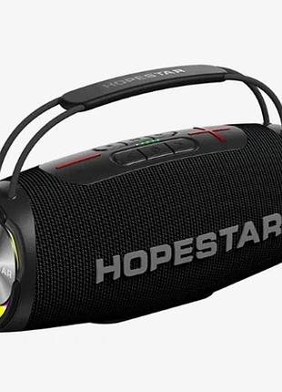 Портативна bluetooth колонка 35 вт 4400 ма·год usb aux ipx6 чорний hopestar h53