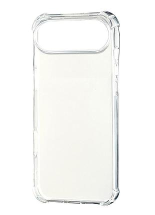Чохол протиударний silicone case для iphone 17 air прозорий із захистом камери