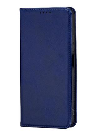 Чохол-книжка шкірозамінник для xiaomi redmi 15c темно-синій із захистом від пошкоджень