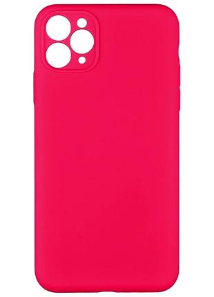 Чехол силиконовый full case для iphone 11 pro max с микрофиброй внутри защита камеры розовый 38.shiny pink
