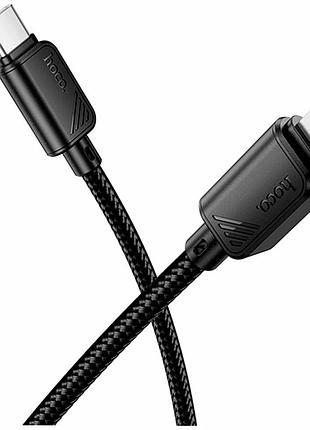 Кабель usb type-c to lightning 27 вт 1 м чорний hoco x113 для заряджання та передавання даних