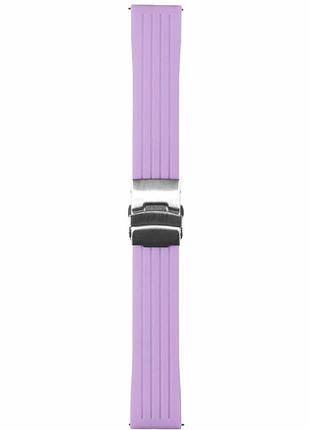 Ремешок универсальный 22мм силикон и металл светло-сиреневый для samsung amazfit huawei