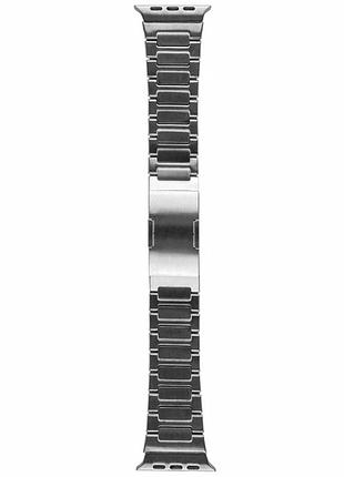 Ремешок для apple watch bold clasp 42 44 45 49 мм металл серебристый