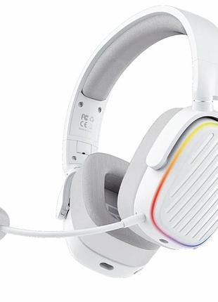 Игровые наушники fantech whg02 harmony 50мм bluetooth 2.4ghz белые для игр и музыки